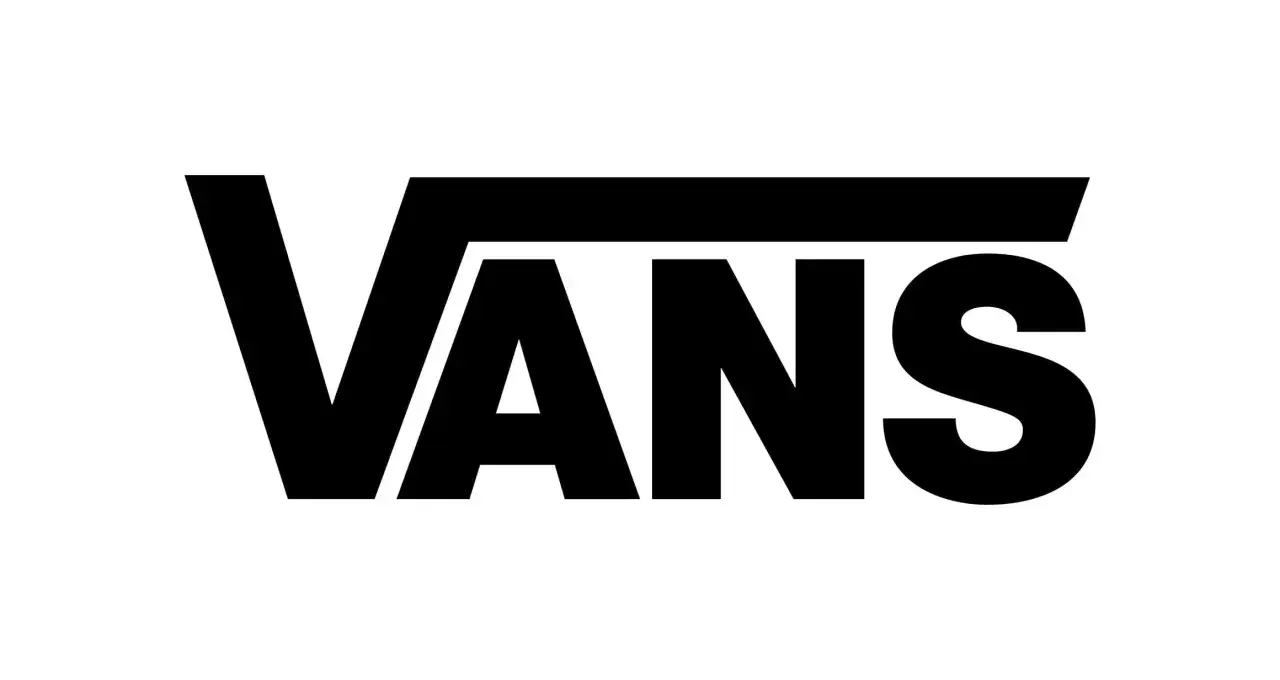 Das Vans Zeichen in Schwarz auf weißem Hintergrund. Ein ikonisches Logo für Skater und Streetwear-Fans.