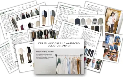 Der Stil- und Capsule Wardrobe Guide für Männer zeigt Outfit-Ideen und Tipps für eine minimalistische Garderobe.