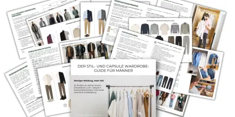 Der Stil- und Capsule Wardrobe Guide für Männer zeigt Outfit-Ideen und Tipps für eine minimalistische Garderobe.