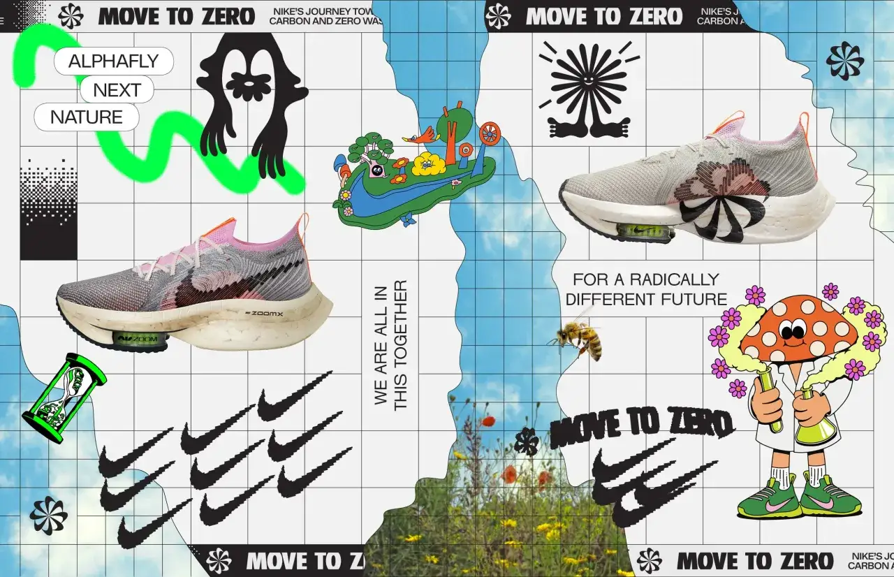Nike Move to Zero: Laufschuhe, Natur & eine radikal andere Zukunft. Eine Biene summt, ein Pilz-Wissenschaftler experimentiert.