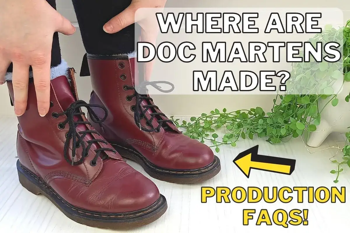 Rote Doc Martens mit Schnürsenkeln. Text fragt: