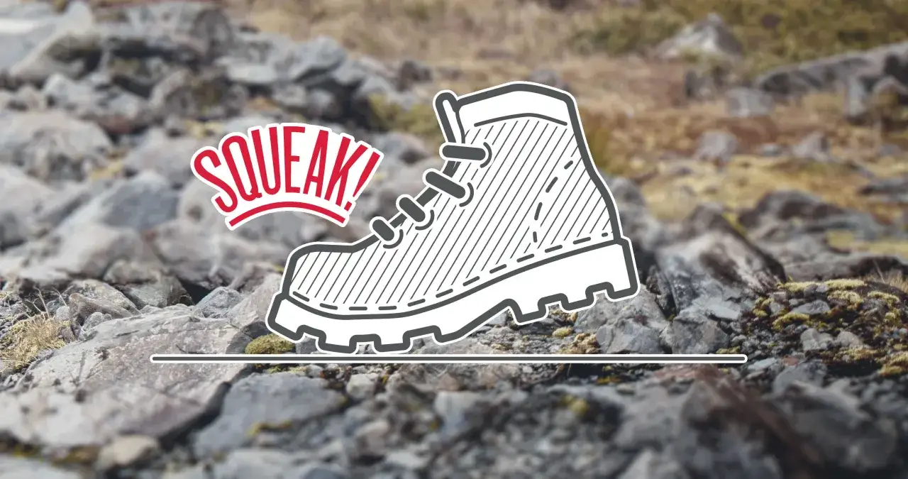 Ein Wanderstiefel mit der Aufschrift
